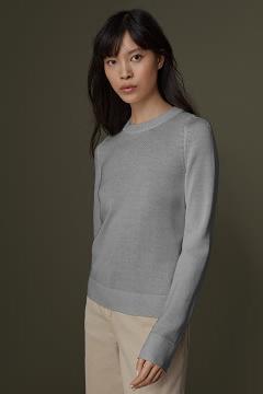 Ropa Canada Goose Mujer México - Saturna Suéteres Plateados US1683972